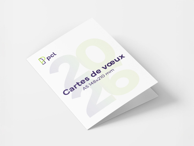 Cartes de vœux A5  2 volets