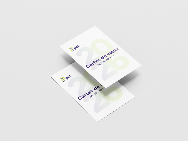 Cartes de vœux A6  1 feuillet