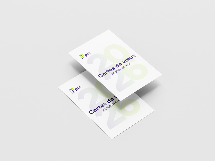 Cartes de vœux A6 - 1 feuillet