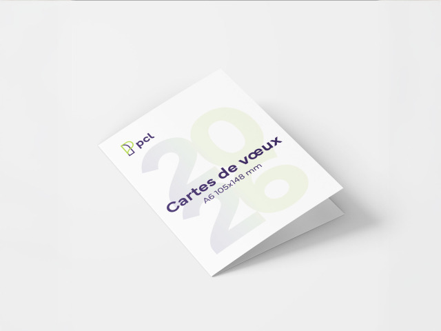 Cartes de vœux A6  2 volets