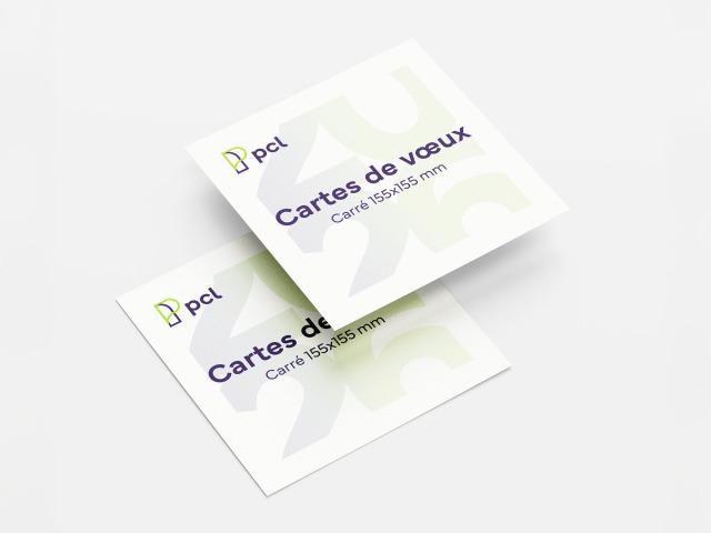 Cartes de vœux carrées  1 feuillet