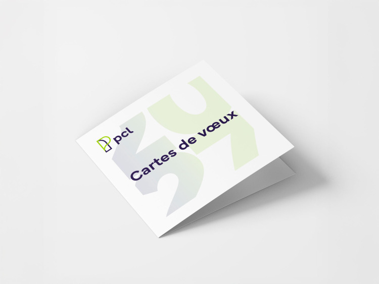 Cartes de v&oelig;ux carr&eacute;es - 2 volets
